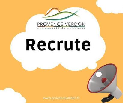 Les offres d'emploi de la Communauté de communes Provence Verdon