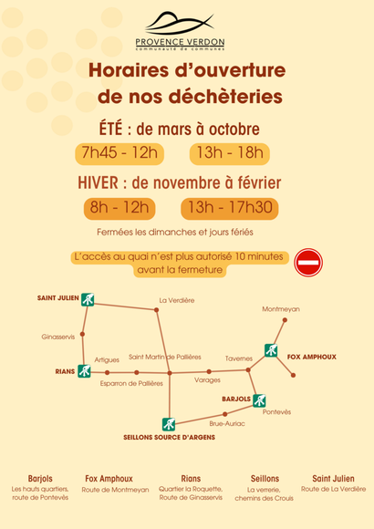Affiche déchèteries CCPV Affiche déchèteries CCPV