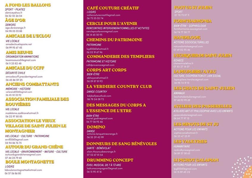 Répertoire des Associations 2026/2027 page 2 Répertoire des Associations 2026/2027 page 2
