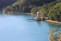 Prise d'eau EDF de Saint-Julien (83), en amont de la galerie des Maurras Prise d'eau EDF de Saint-Julien (83), en amont de la galerie des Maurras