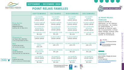 Planning septembre - décembre 2024 Planning septembre - décembre 2024