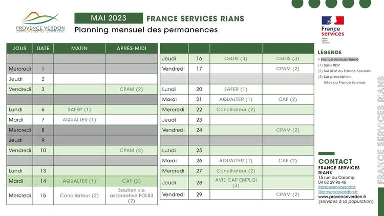 Permanences France Services Rians