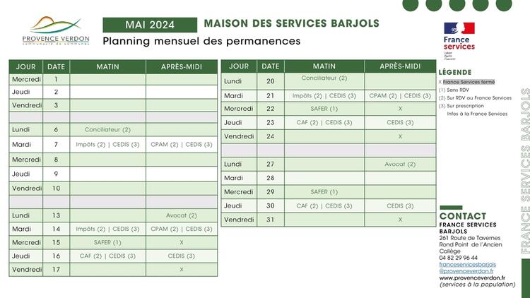 Permanences France Services Barjols